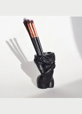 Гіпсове Кашпо "Graceful Black" SP2309 Чорний 10 см Spokiy (315135419)
