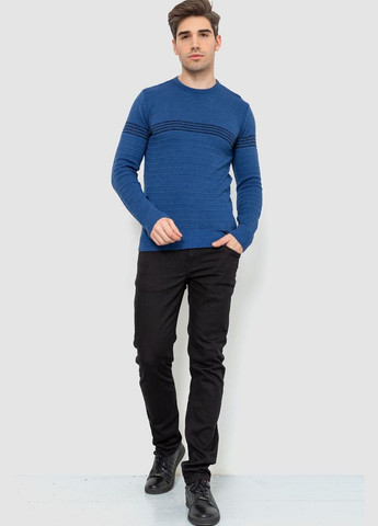 Синій зимовий светр чоловічий, колір молочно-бежевий, Ager