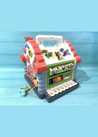 Розвиваючий дитячий Будиночок 16180, підсвічування, звуки, 8 пісень, сортер WToys (333340763)