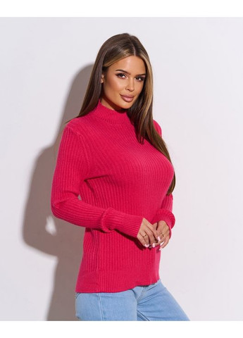 Малиновий демісезонний кашемірова водолазка в рубчик Magnet