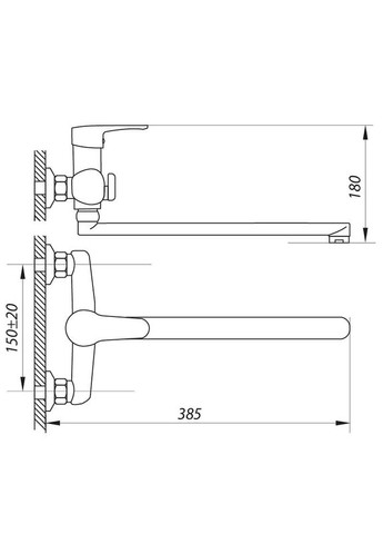 Смеситель для ванны BAX A152 (ZX2929) Zerix (322005666)
