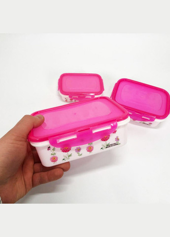 Комплект пластикових судків UN-1511. Колір: рожевий Unique (364663714)