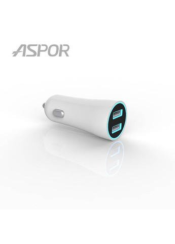 Автомобильное зарядное устройство A902C (2USB/2.4A) + USB кабель Micro-белый Aspor (368561198)