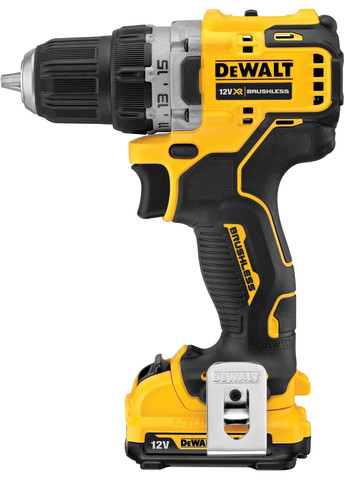 Дриль-шурупокрут безщітковий XR Li-Ion 12В акб 2х2А·рік 57.5Нм 425-1500об/хв патрон 10мм ЗП кейс 1.1кг DeWALT (360401642)