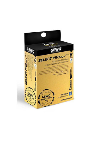 Мячики для настольного тенниса Select Pro 40+ ITTF 6 шт Белый GEWO (367595354)