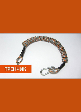 Тренчик с карабином ручной работы, шнур страховочный, пружинный для ключей, рыбалки под заказ No Brand (344584832)