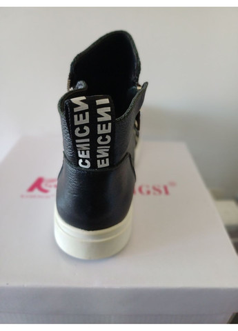 Чорні шкіряні жіночі черевики натуральна шкіра флотар на білій підошві No Brand чорні (366704558)