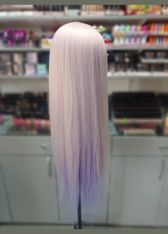 Голова учебная цветная с искусственными волосами (гофре) GLV-ET, Yax-1 Pink-purple YRE (337171848)