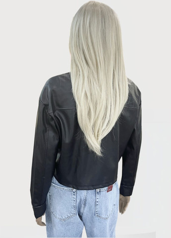 Чорна демісезонна куртка кожзам жіноча. якість люкс. штучна кожа COCTEL DE MODA