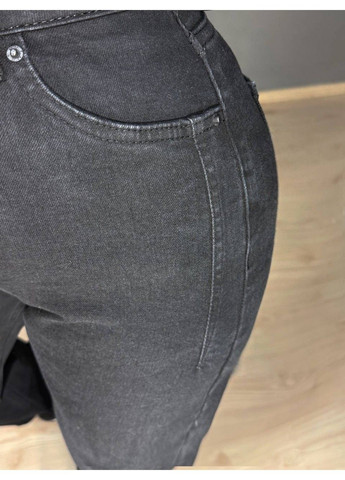 Джинси жіночі 2407-1 палаццо стрейчеві з виточками чорні Its Basic - (353685673)