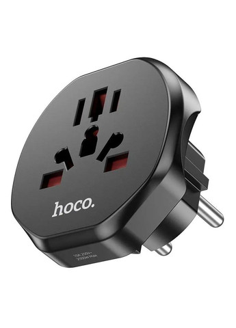 Мережевий адаптер AC6 Unimpeded universal conversion plug Black Hoco (382341957)