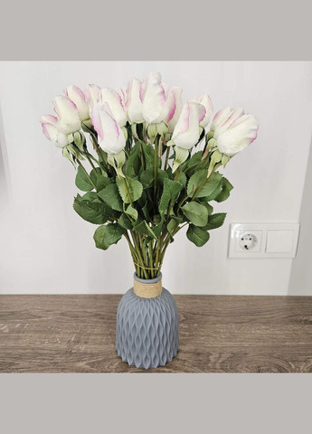 Троянда штучна 1шт Біло-рожева A.G. (315150847)