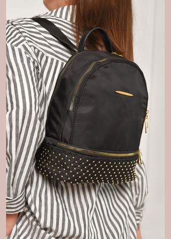 Рюкзак жіночий однотонний чорного кольору Let's Shop (346815518)