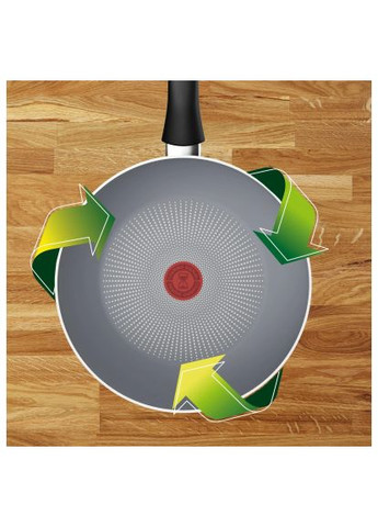 Сковорода (C3121953) Tefal ВОК Halo 28 см, алюміній, бакеліт, сірий (369879210)