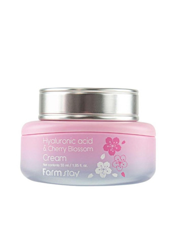 FarmStay Крем для обличчя зволожувальний Hyaluronic Acid & Cherry Blossom Cream 55 мл — Крем, Південна Корея (366038406)