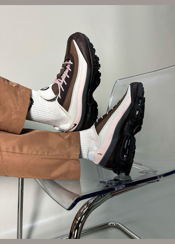 Коричневі Осінні кросівки чоловічі nike air max 95 "black violet" | найк аір макс 95 коричневі No Brand