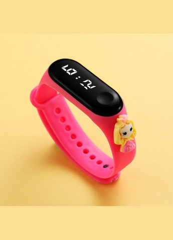 Детские сенсорные электронные часы с 3Д браслетом водонепроницаемые с куклойпринцессой Алиса Малиновый PRC (262890101)