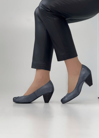 But-S Туфлі жіночі шкіряні темно-синій з натуральна шкіра, — (324018570)