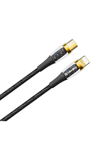 Кабель USB Type-C - Lightning (M/M), transparent head, PD Fast Charging 27W, 3.0А, 1.2м, Black (CW-CBPDCL057-BK) Colorway (341486510)