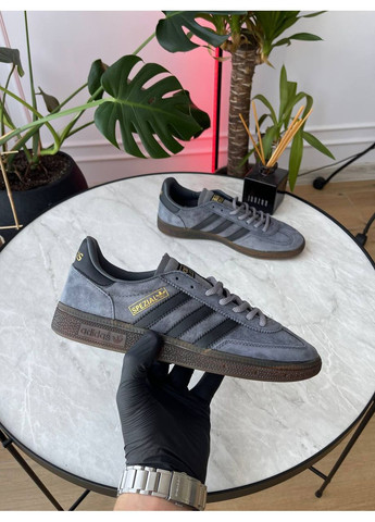 Темно-серые демисезонные кроссовки мужские и женские adidas spezial grey black brown | адидас спешел темно-серые No Brand