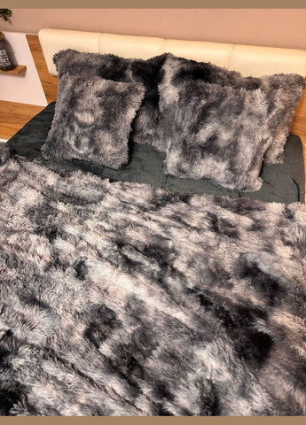 Постільна білизна велюрова трава 4 наволочки Євро Сірий (П4К-velur-travka-002/8) No Brand (308755237)