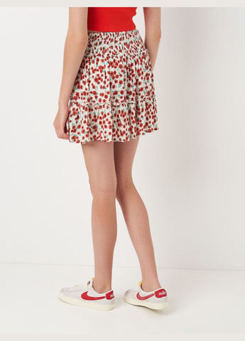 Разноцветная кэжуал однотонная юбка из вискозы Pull & Bear