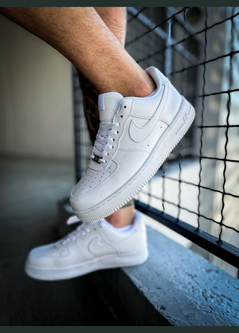 Білі Осінні кросівки чоловічі і жіночі nike air force white | найк аір форс білі No Brand