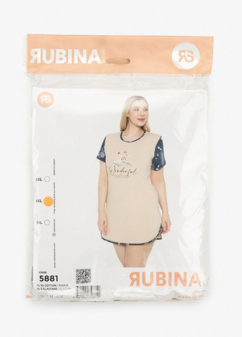 Ночная рубашка женская 5881 Бежевый shop (2000990964373) Rubina (317290995)