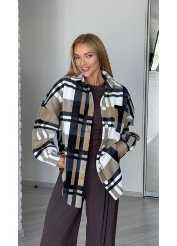 Сорочка жіноча оверсайз з двостороннього флісу тепла стильна осінь-зима JUGO Atel-076 (362572090)