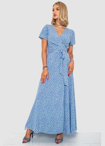 Летний женский сарафан в горох, цвет сине-белый, Ager