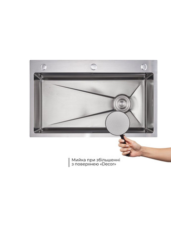 Handmade Мийка для кухні інтегрована Decor Honeycomb 3,0/1,0 мм LDH7545DEC48372 LIDZ H7545 (364487921)