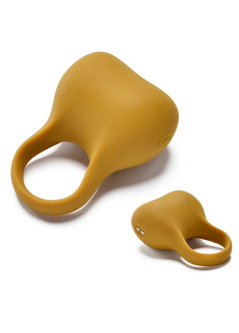 Ерекційне віброкольцо Silky Ring з пультом, жовте, 7.6 х 5.7 см Sweet Em (372473145)