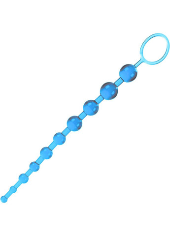 Анальная цепочка голубого цвета на 10 шариков We Love (284278214)