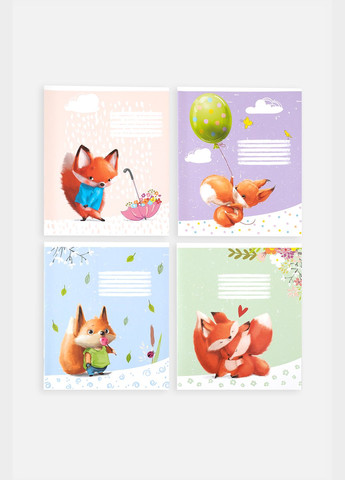 Тетрадь в косую линию 12 листов цвет разноцветный ЦБ-00255155 Фабрика Поліграфіст (307362651)