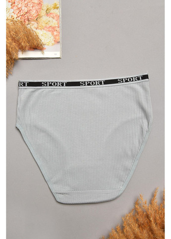 Труси жіночі напівбатальні у рубчик сірого кольору Let's Shop (366303300)