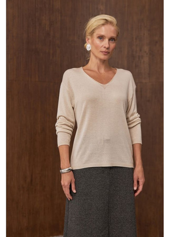 Перловий демісезонний жіночий легкий напівпрозорий джемпер (2907) Triko Bakh