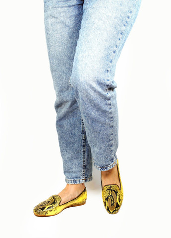 It-Girl Женские туфли лоферы желтый з натуральная кожа, — лето (317447646)