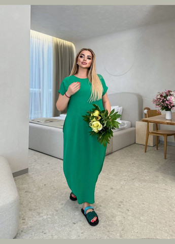 Зелена сукня вільного фасону No Brand