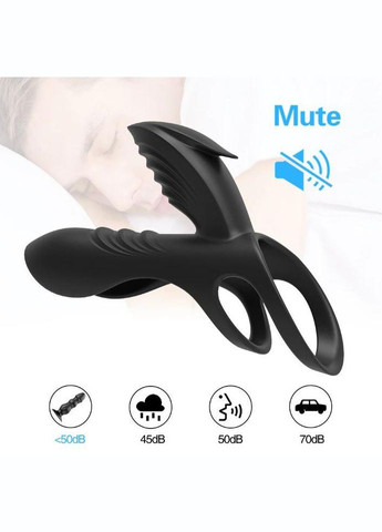 Ерекційне кільце з вібрацією і кліторальним відростком ClitoralStimulation No Brand (339864962)