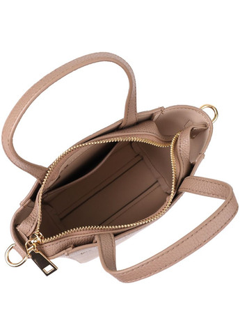 Стильна сумка жіноча з натуральної шкіри у формі трапеції 22918 Бежевий Vintage (361679971)