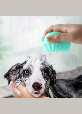Щетка для купания собаки, дозатор шампуня для собак Зелёный Supretto (299915605)