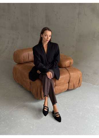 Женские стильные балетки nikart | чёрные (361096476)