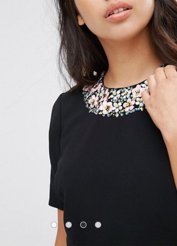 Чорна повсякденний жіноча чорна міні сукня Asos однотонна