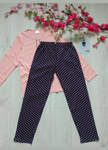 Розовая всесезон женская пижама домашняя одежда р. s лонгслив + брюки Ary & Belle