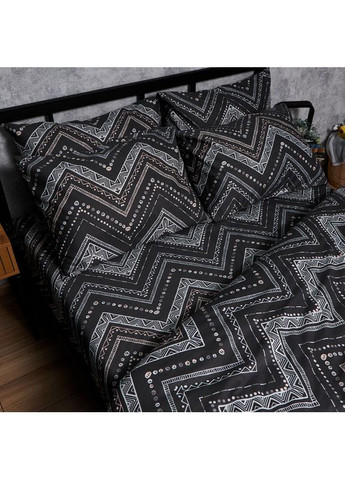 Комплект постільної білизни Микросатин Premium «» Полуторний Євро 160х220 наволочки 2х70х70 Moon&Star Geometric Grace (356114864)