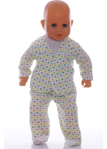 Белый демисезонный комплект распашонка, ползунки, шапка для мальчика трикотажный сердце 68 см (37620) BABYKROHA