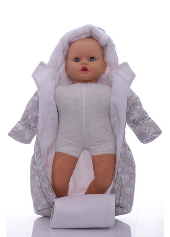 Конверт на флісі з Ведмедиками бежевий сірий 68 см (44911) BABYKROHA (297200290)