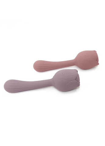 Вібратор у формі тюльпану з вакуумною стимуляцією Velvet Lure Рожевий Sweet Em (298050672)