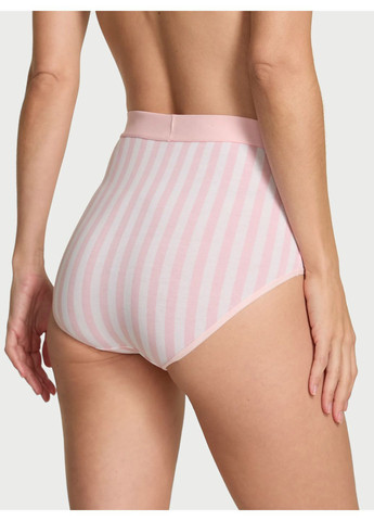 Котонові трусики-бріфи зі стразами Victoria's Secret Logo Cotton Shine Patch Modern Brief Panty (367178970)