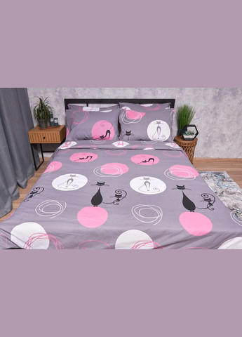 Комплект постільної білизни Бязь Gold Люкс «Mauve Cats» Дитячий 110х140 наволочки 2х40х60 (MS-830000077) Moon&Star MauveCats (293173241)